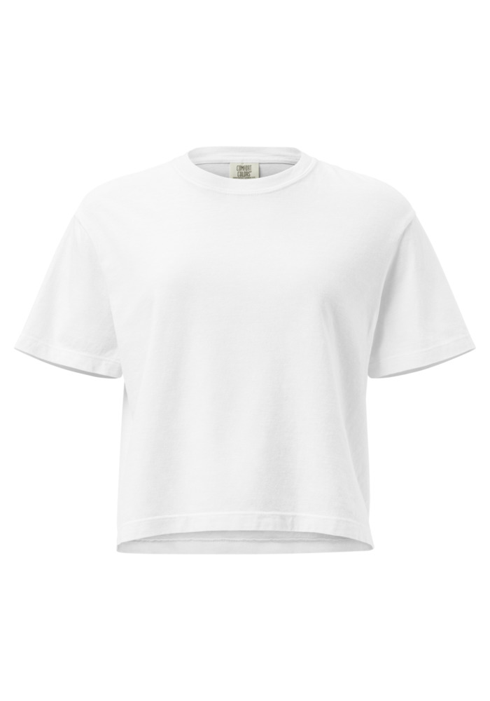 The Boxy Tee, women's — white heavyweight t-shirt